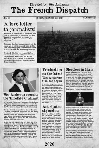 Французский вестник. Приложение к газете «Либерти. Канзас ивнинг сан» (2021)